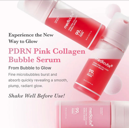 PDRN pink collagen bubble serum
