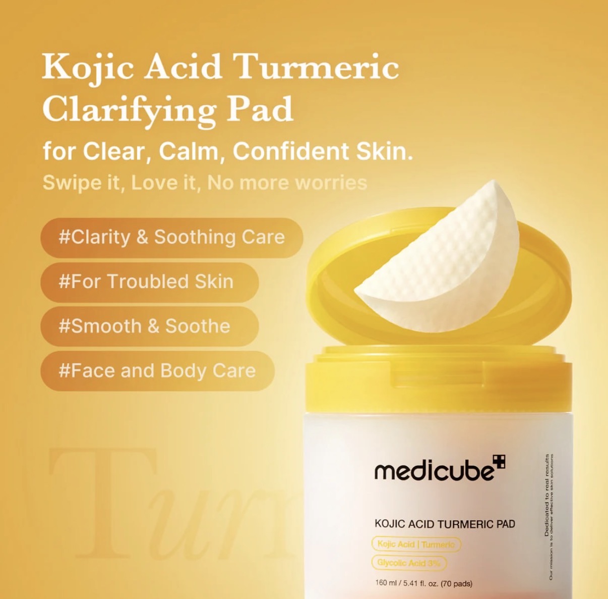 Kojic Acid Tumeric Toner Pad