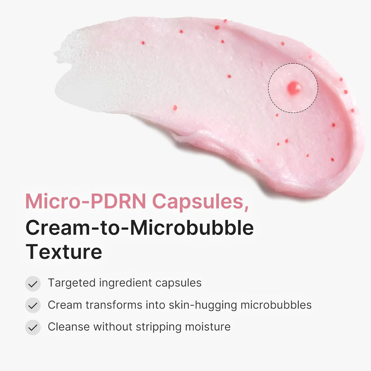 PDRN Pink Glutathione Capsule Cleansing Foam