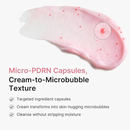 PDRN Pink Glutathione Capsule Cleansing Foam